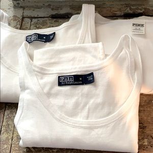 Polo and Pink cotton tank/v-neck shirts